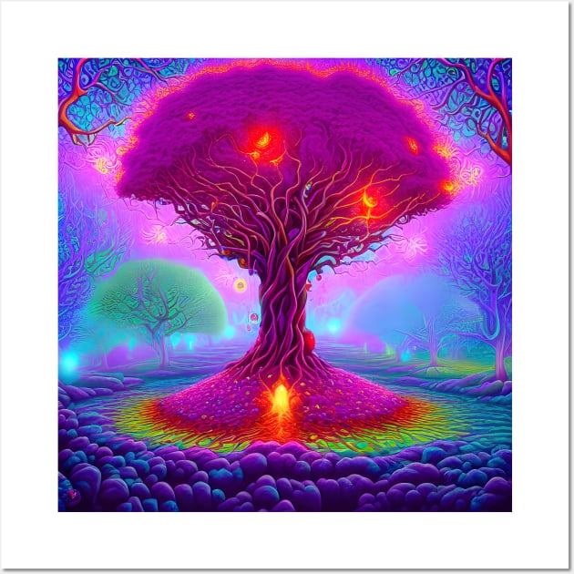 The Vibrant Tree of Souls Wall Art by Neurotic